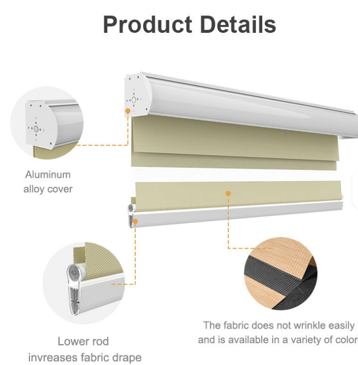 Tubular Motorized Zebra Blinds