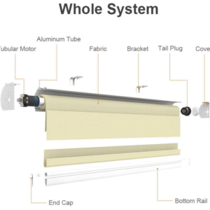Tubular Motorized Zebra Blinds