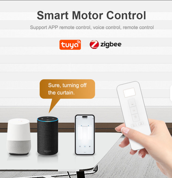 Tubular Motorized Zebra Blinds