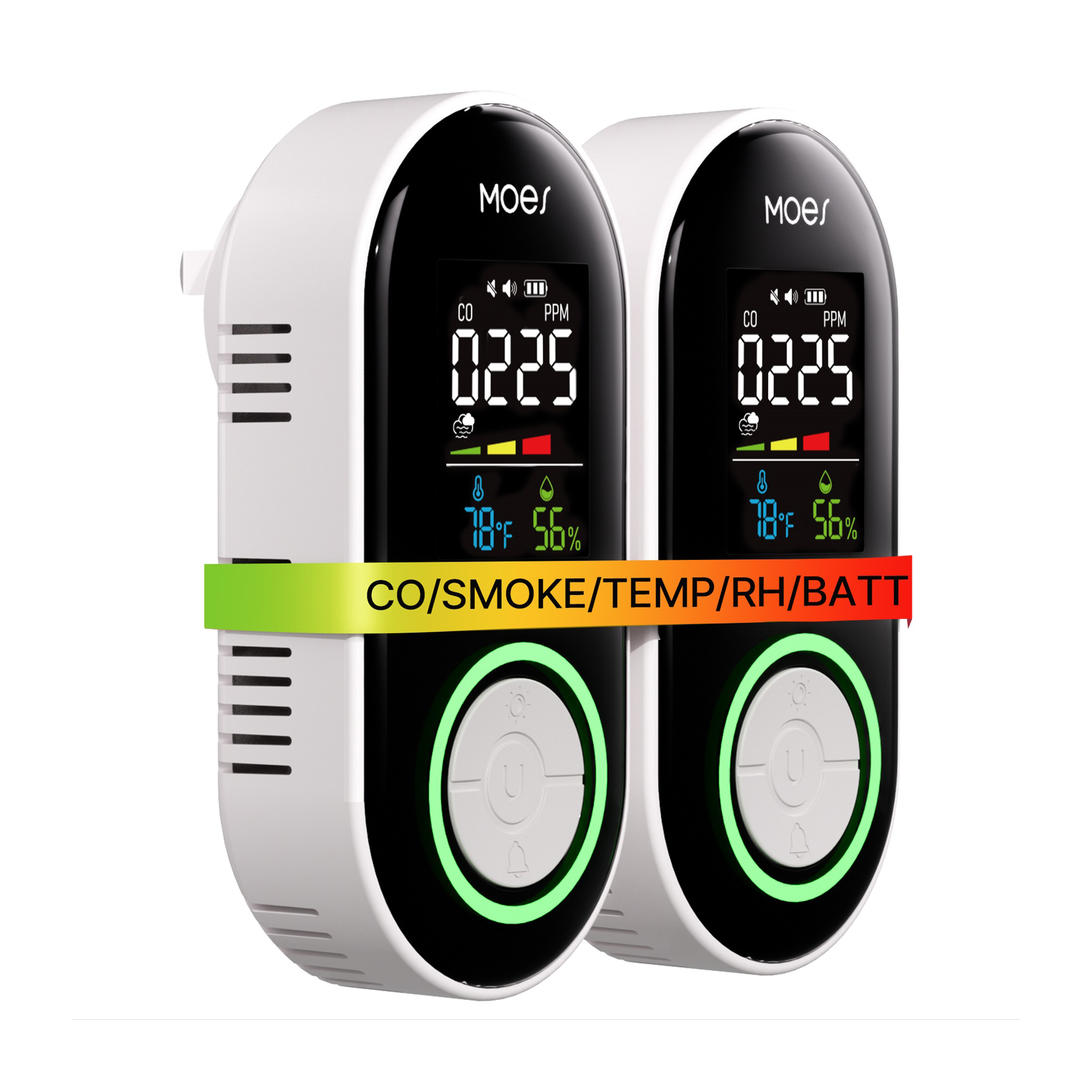 MOES NA503E 4-in-1 EU Plug Smoke and CO Alarm