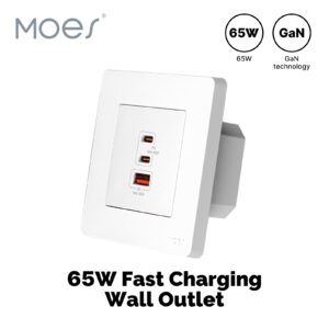 MOES Star Ring Fast Charging PD3.0 GaN Wall Electrical Outlet