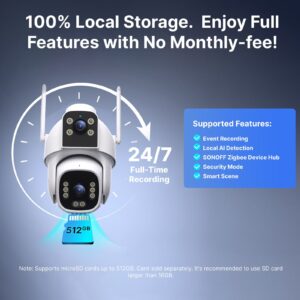 SONOFF CAM Outdoor DUO Dual Lens Smart Security Camera Hub CAM-C44HE