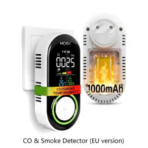 MOES NA503E 4-in-1 EU Plug Smoke and CO Alarm