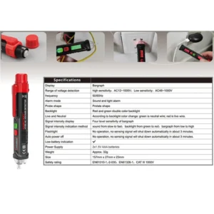 HT100 Non-Contact Digital Voltage Detector Pen
