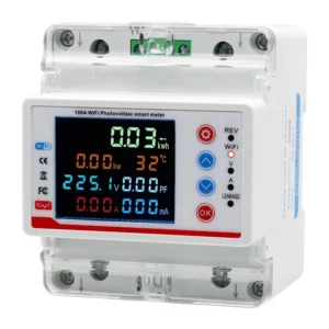 WiFi Smart Energy Monitor Single Phase 100A DIN Rail Meter