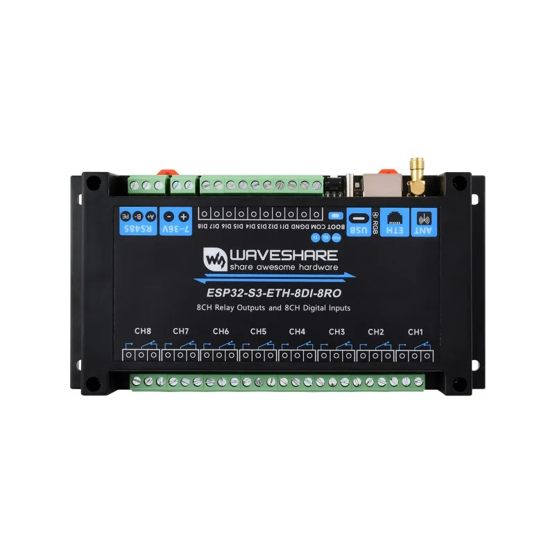 ESP32-S3 8-Channel Industrial WiFi Relay Module