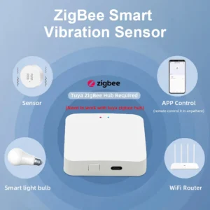 Tuya Smart Vibration and Motion Sensor with OLED Display