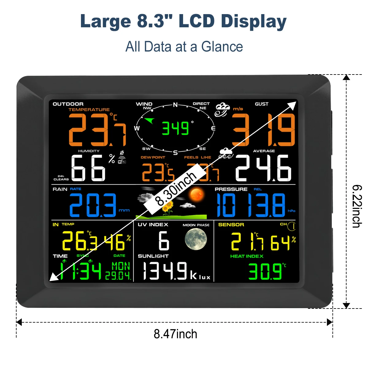 Professional WiFi Weather Station with 7-in-1 Sensor