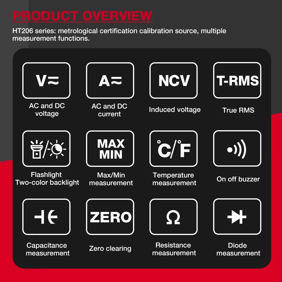 Digital Clamp Meter 600A AC/DC Multimeter Voltage Tester