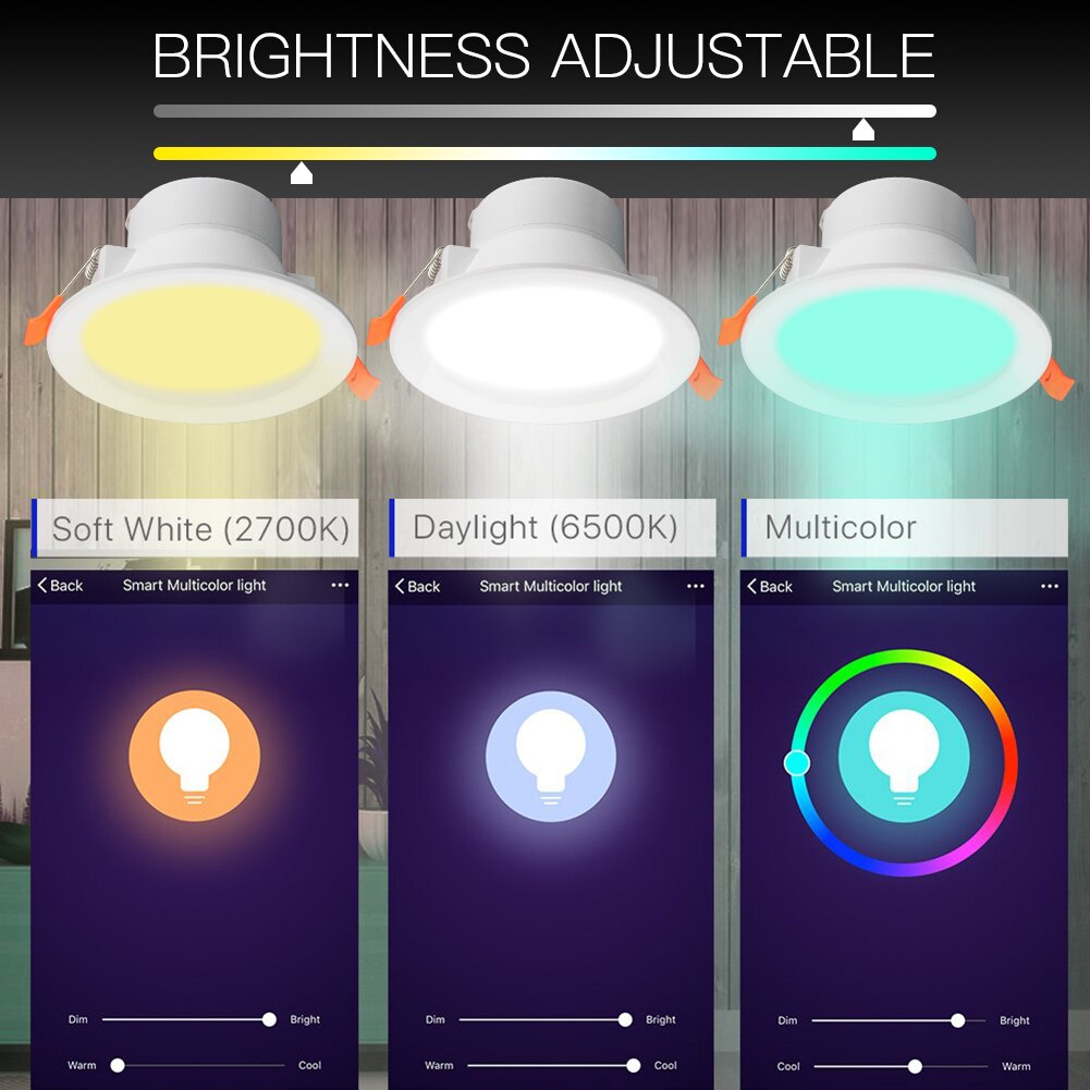 MOES WiFi Smart LED Dimmable RGB Downlight 7W