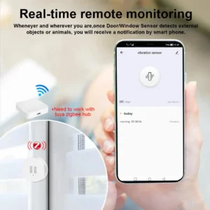 Tuya Smart Vibration and Motion Sensor with OLED Display