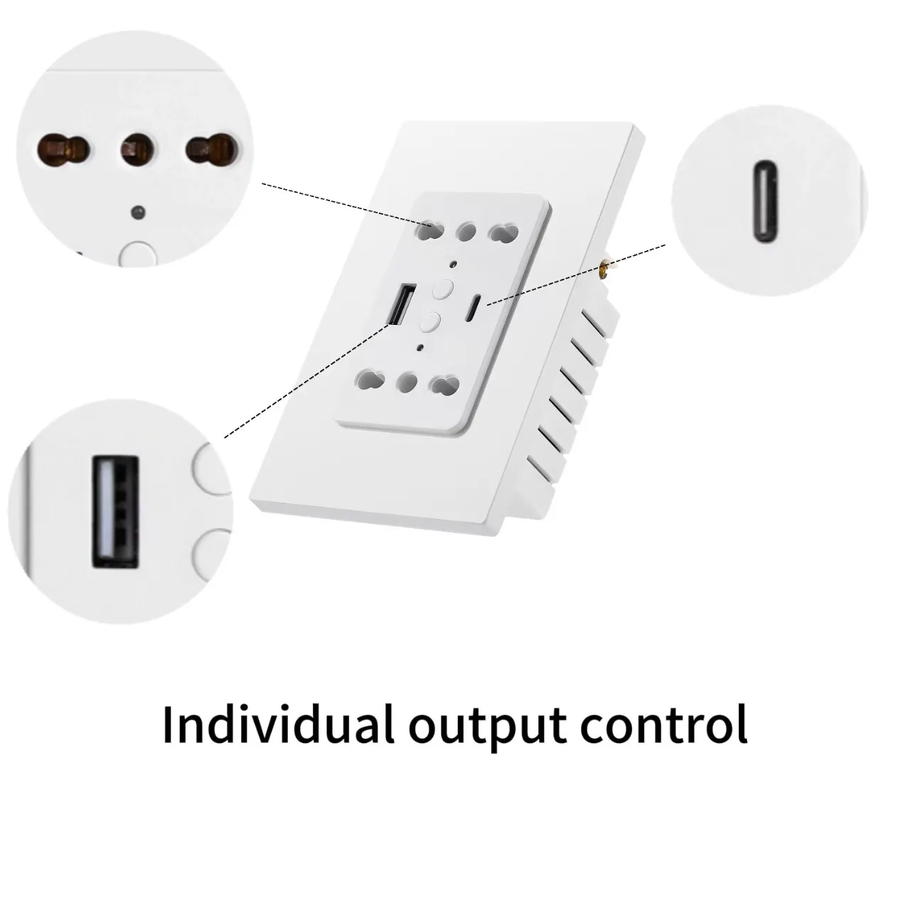 Smart Tuya Wi-Fi Outlet with USB and Voice Control
