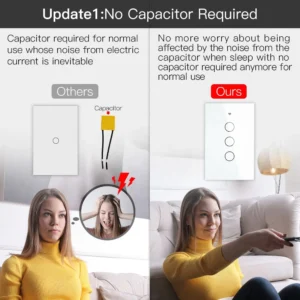 Tuya Zigbee Wi-Fi Smart Touch Light Wall Switch