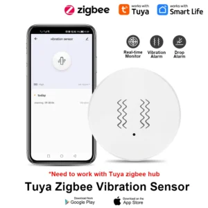 Tuya Smart Vibration and Motion Sensor with OLED Display