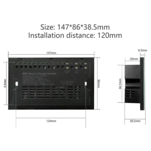 Smart Socket Glass Panel UK Wall Socket with USB PD 20W