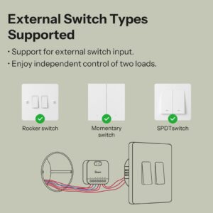 SONOFF MINI DUO 2-Gang Matter Over WiFi Smart Switch MINI-2GS