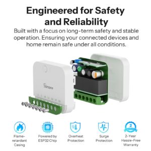 SONOFF MINI DUO 2-Gang Matter Over WiFi Smart Switch MINI-2GS