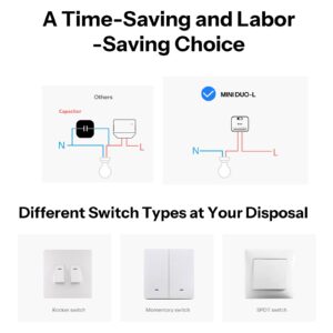 SONOFF MINI DUO-L 2-Gang Zigbee Smart Switch MINI-ZB2GS-L