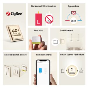 SONOFF MINI DUO-L 2-Gang Zigbee Smart Switch MINI-ZB2GS-L