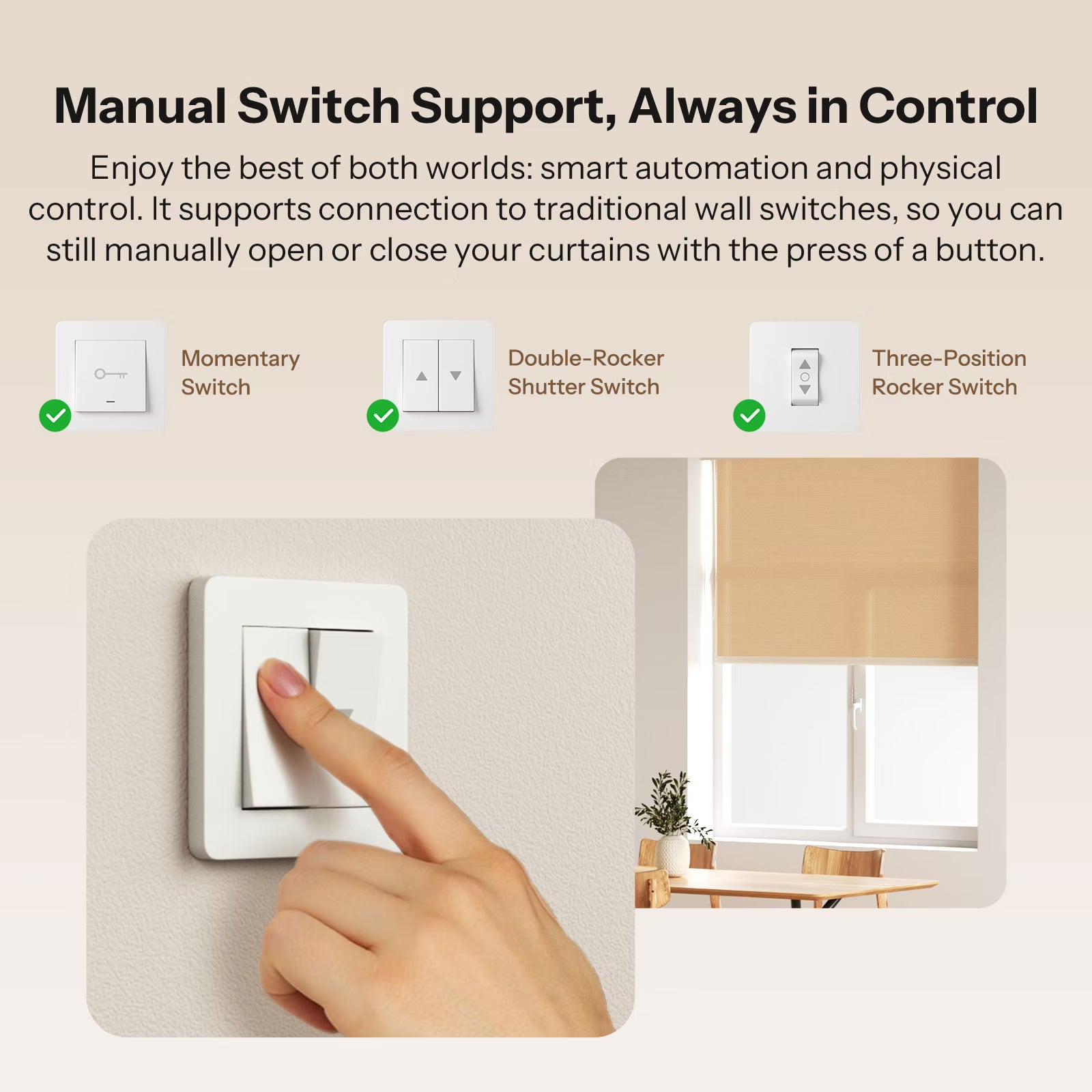 SONOFF MINI-ZBRBS Zigbee Smart Roller Shutter Switch