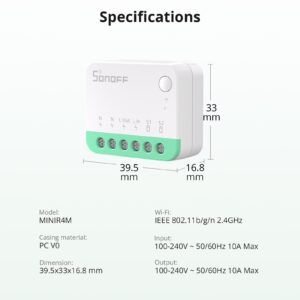 SONOFF MINIR4M MINI Extreme Wi-Fi Smart Switch