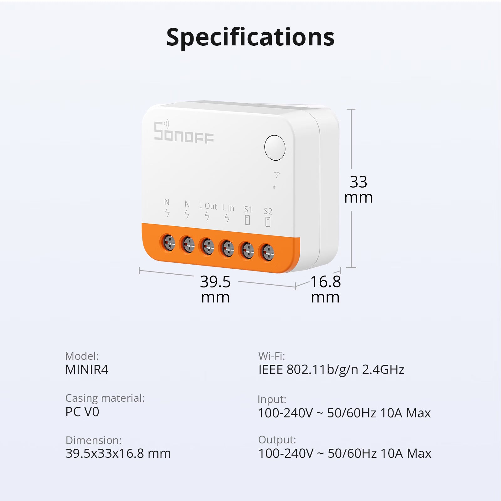 SONOFF MINIR4 MINI Extreme Wi-Fi Smart Switch