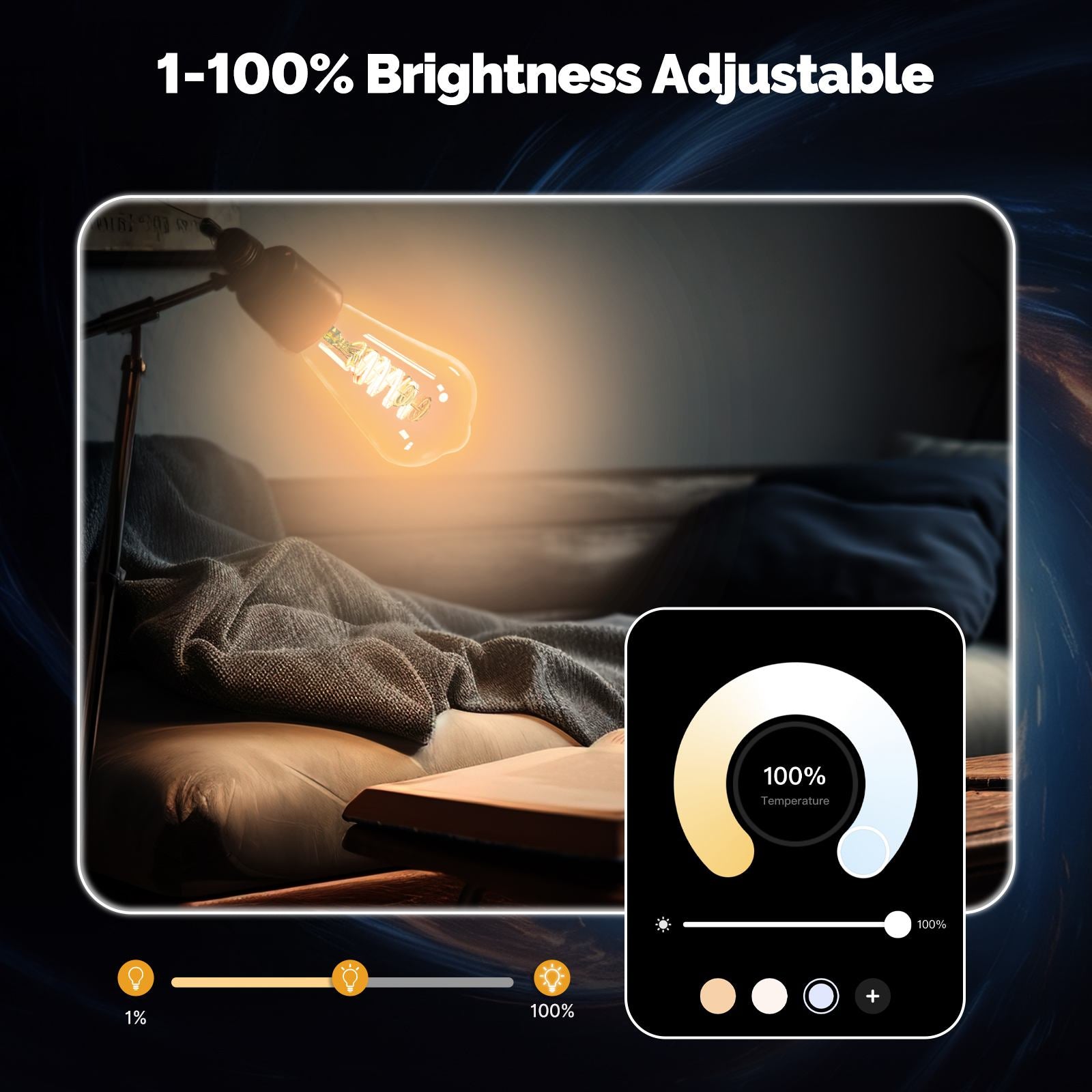 MOES Matter WiFi E27 Smart Edison LED Light Bulb