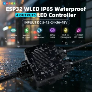 DOMRAEM 4CH IP65 Waterproof Digital WLED Controller DC 5-48V