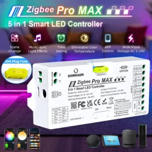 Zigbee Pro MAX Smart LED Strip Controller with External 20A Pluggable Fuse