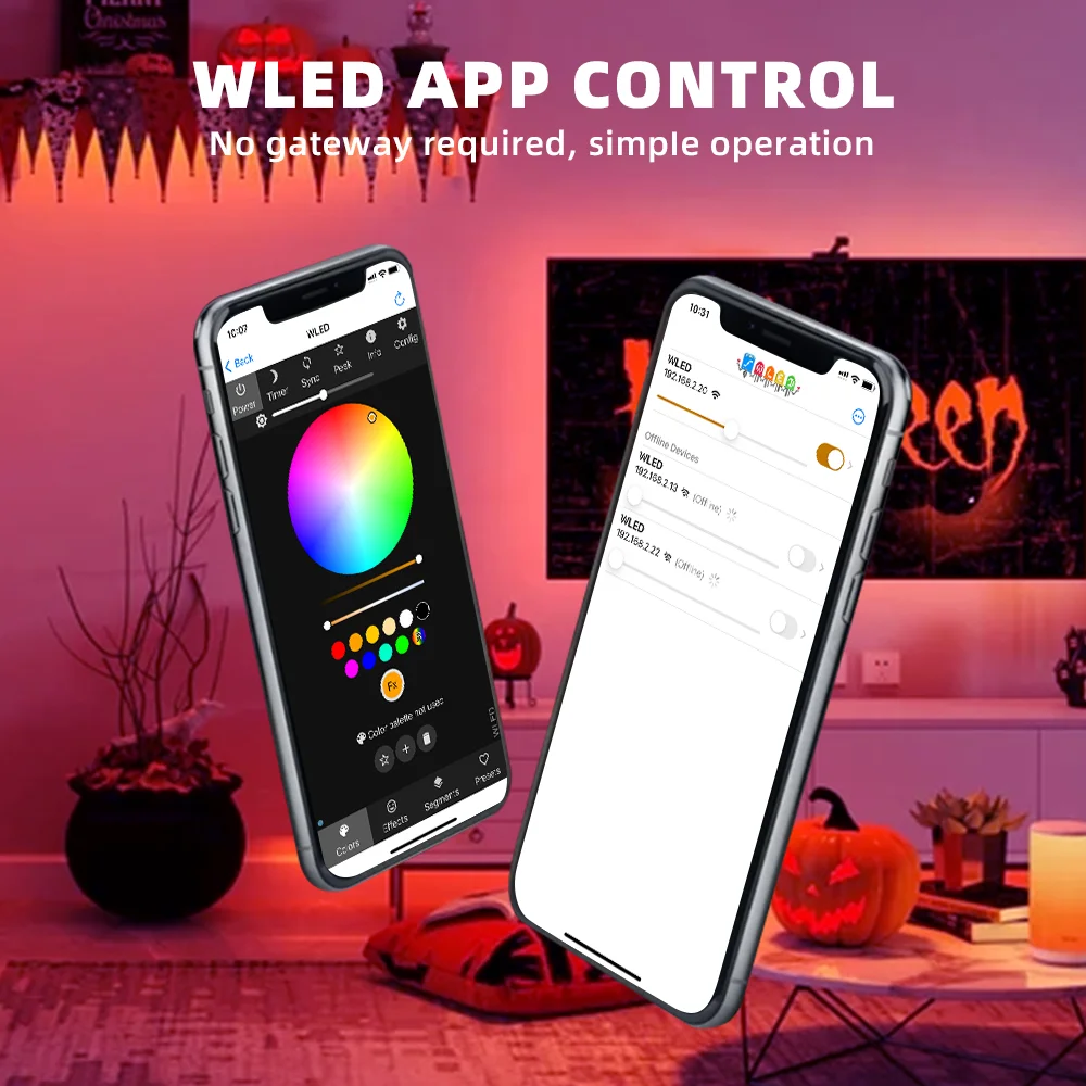 ESP32 WLED Digital Mic LED Strip Controller 2CH 5-24V 12A