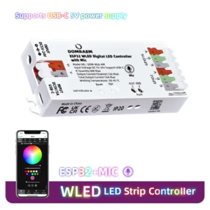 ESP32 WLED LED Strip Controller with Microphone
