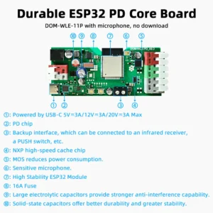 DOM-WLE-11P ESP32 WLED Digital LED Controller with Microphone