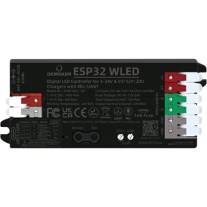 DOMRAEM ESP32 Digital WLED Controller for WS281X SK6812 RGBIC LED Strips