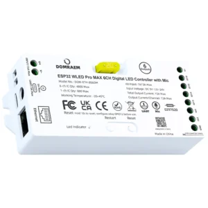 DOMRAEM ESP32 Pro MAX WLED 6CH Digital Pixel LED Controller