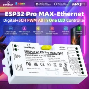 DOMRAEM DOM-ETH-815DM ESP32 Ethernet WiFi WLED LED Controller
