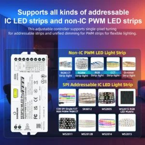 ESP32 WLED All in One Digital and PWM 5-in-1 LED Controller