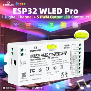ESP32 WLED All in One Digital and PWM 5-in-1 LED Controller