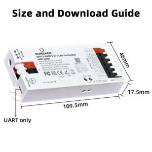 5-in-1 ESP32 WLED Smart Dimming PWM LED Controller