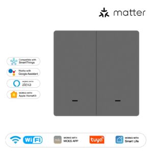 MOES Matter WiFi Smart Push Button Light Switch EU Version