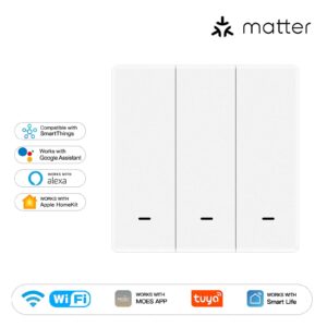 MOES Matter WiFi Smart Push Button Light Switch EU Version