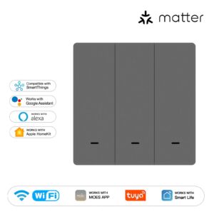 MOES Matter WiFi Smart Push Button Light Switch EU Version