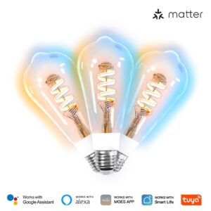 MOES Matter WiFi E27 Smart Edison LED Light Bulb