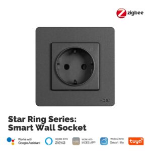 MOES Star Ring ZigBee Smart Socket EU Wall Outlet