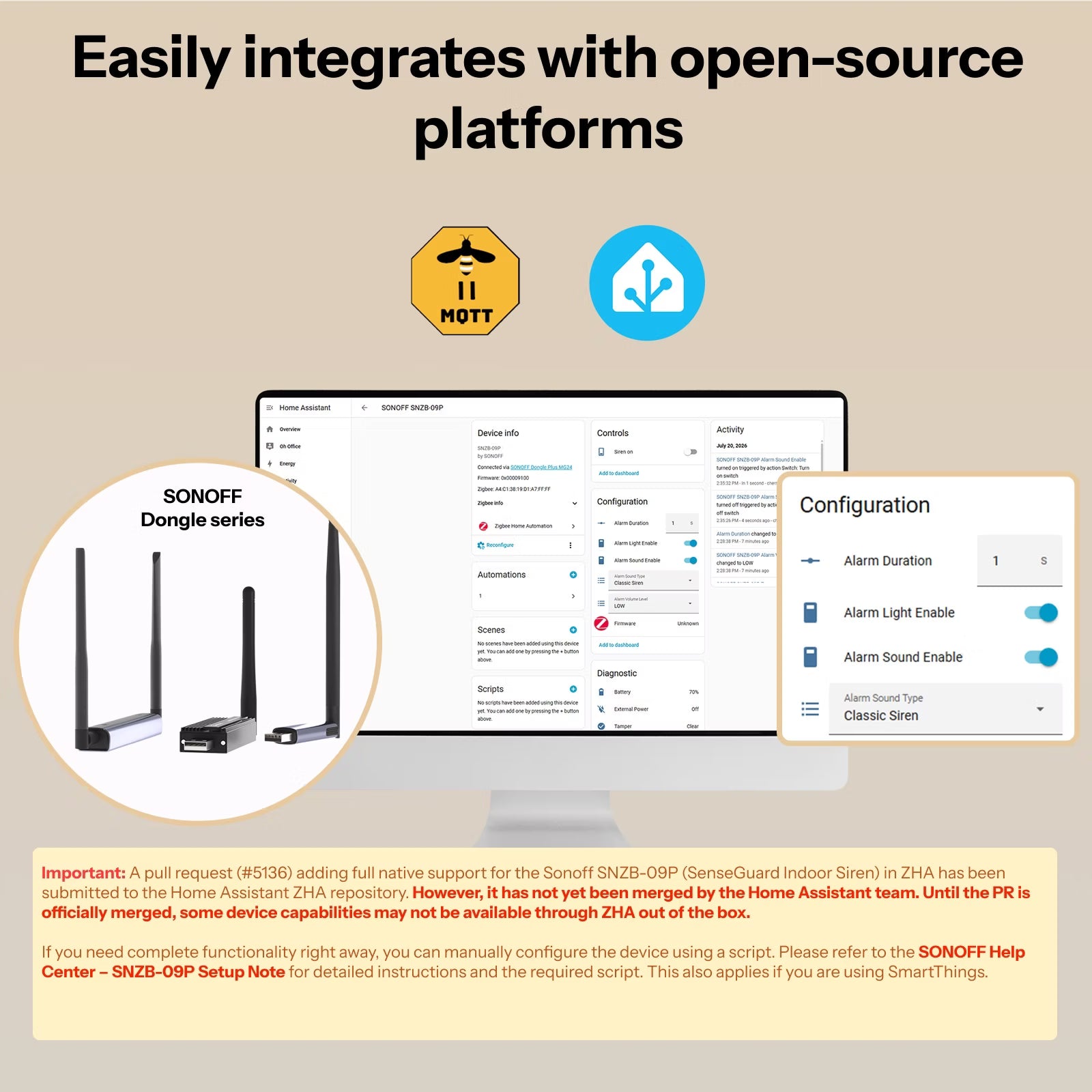 SONOFF SNZB-09P Zigbee SenseGuard Indoor Siren