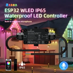 ESP32 WLED IP65 Waterproof Digital LED Controller with Microphone
