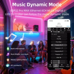 DOMRAEM ESP32 Pro MAX WLED 6CH Digital Pixel LED Controller