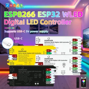 DOMRAEM WLED Controller for Addressable RGB Digital LED Strips