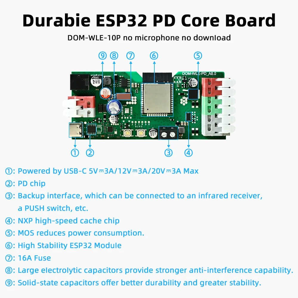 DOMRAEM DOM-WLE-10P ESP32 WLED LED Strip Controller