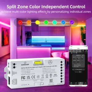 DOMRAEM ESP32 Pro MAX WLED 6CH Digital Pixel LED Controller