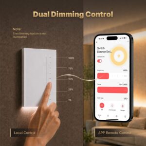 MOES Star Feather Series Smart Zigbee Dimmer Switch